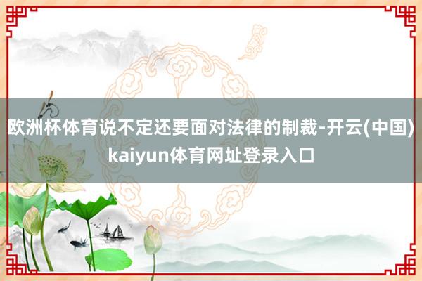 欧洲杯体育说不定还要面对法律的制裁-开云(中国)kaiyun体育网址登录入口