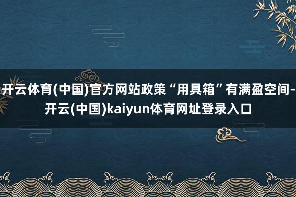 开云体育(中国)官方网站政策“用具箱”有满盈空间-开云(中国)kaiyun体育网址登录入口