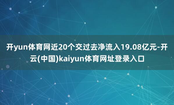 开yun体育网近20个交过去净流入19.08亿元-开云(中国)kaiyun体育网址登录入口