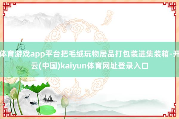 体育游戏app平台把毛绒玩物居品打包装进集装箱-开云(中国)kaiyun体育网址登录入口